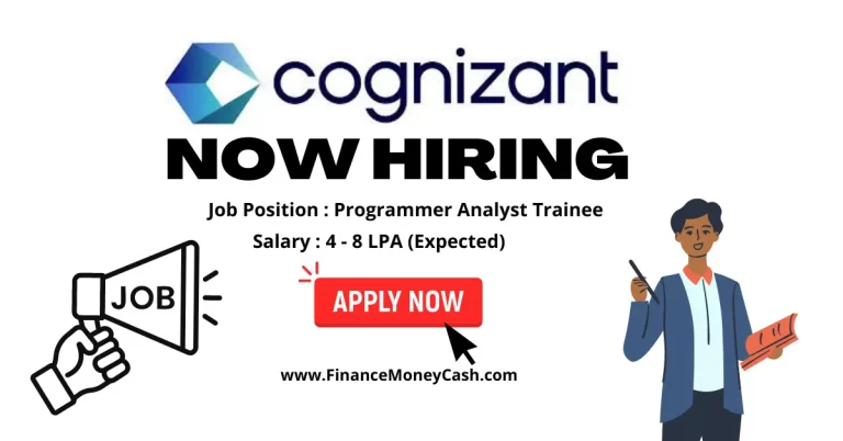 Cognizant is hiring for Programmer Analyst Trainee